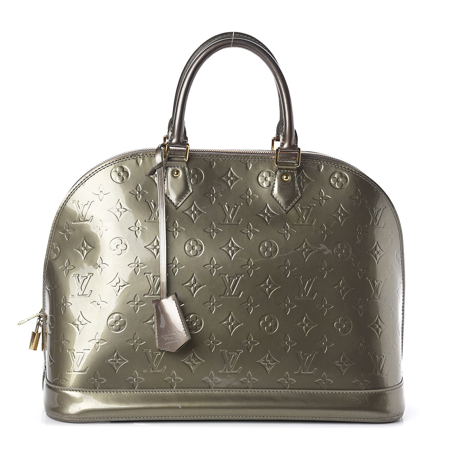 Louis Vuitton Vernis Alma MM Vert Bronze 1 of 11