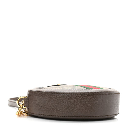 Gucci GG Supreme Monogram Web Mini Ophidia Round Shoulder Bag Brown 4 of 12