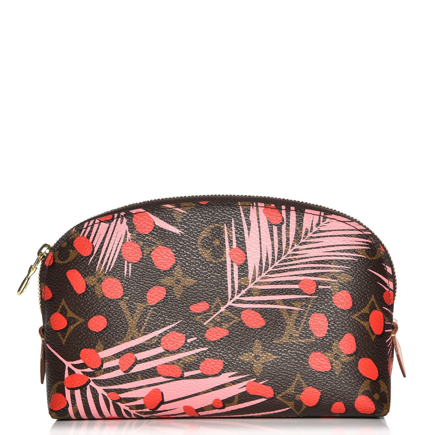 Monogram Jungle Dots Cosmetic Pouch Sugar Pink Poppy