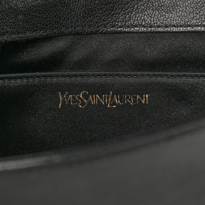 Saint Laurent Calfskin Monogram Large Belle De Jour Clutch Black 5 of 12