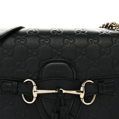 Gucci Guccissima Medium Emily Chain Shoulder Bag Black 8 of 15