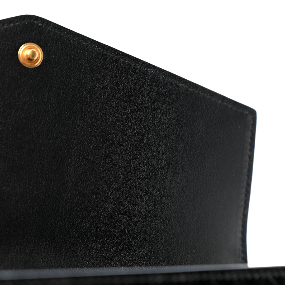 Saint Laurent Calfskin Python Embossed Monogram Uptown Chain Wallet Black 11 of 11