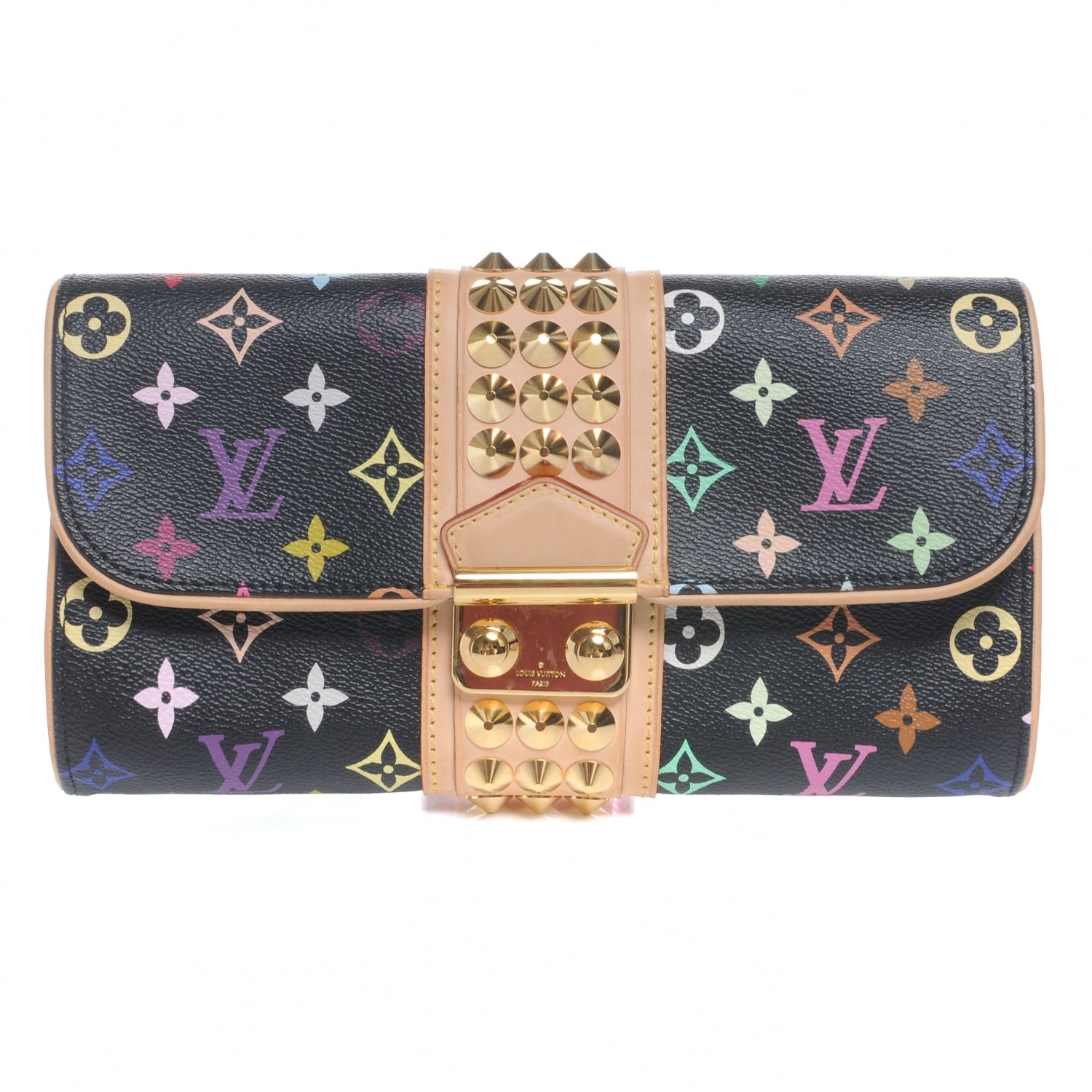 Louis Vuitton Monogram Multicolor Courtney Clutch Black 1 of 7