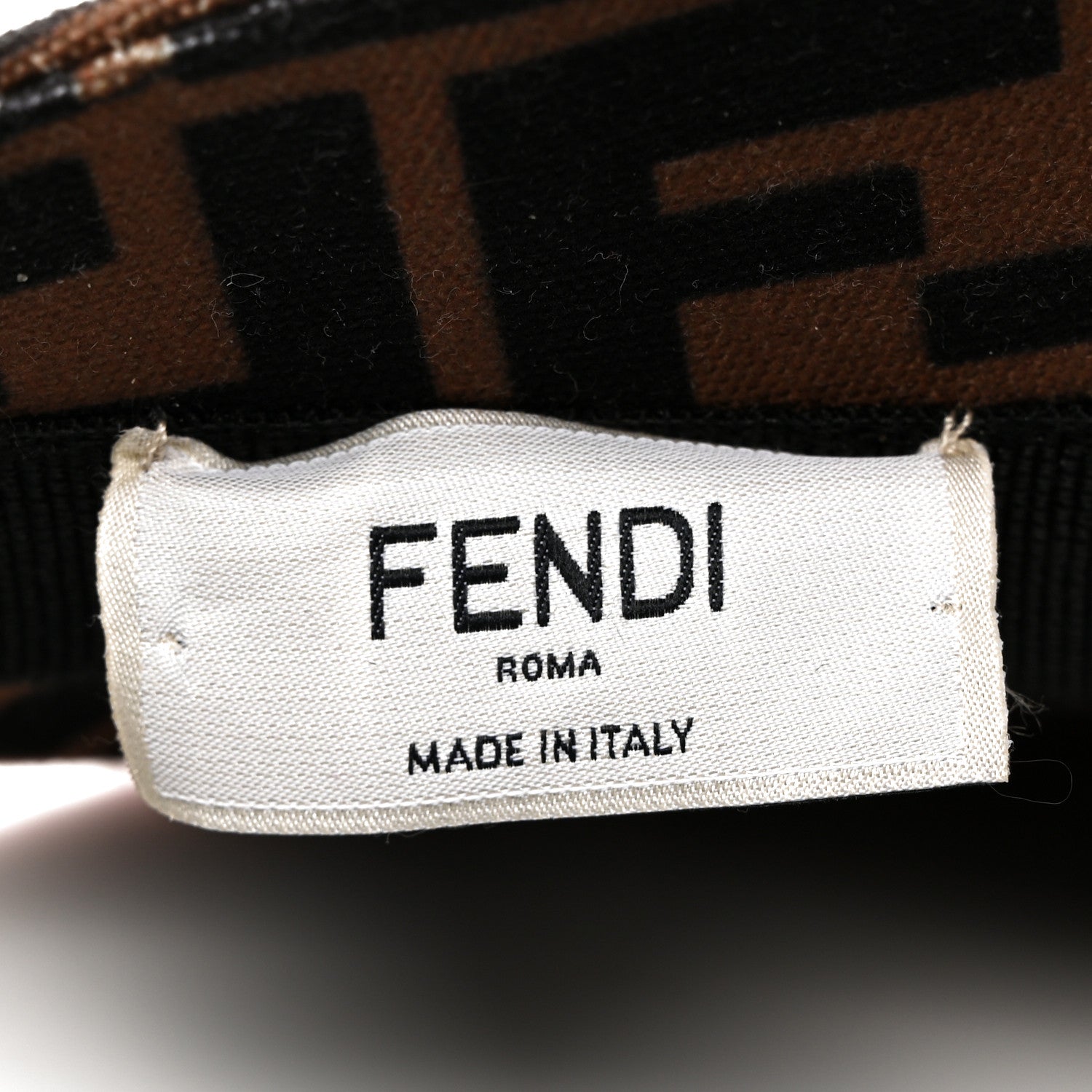 Fendi Nylon FF Logo Visor Tobacco Rosso 7 of 8