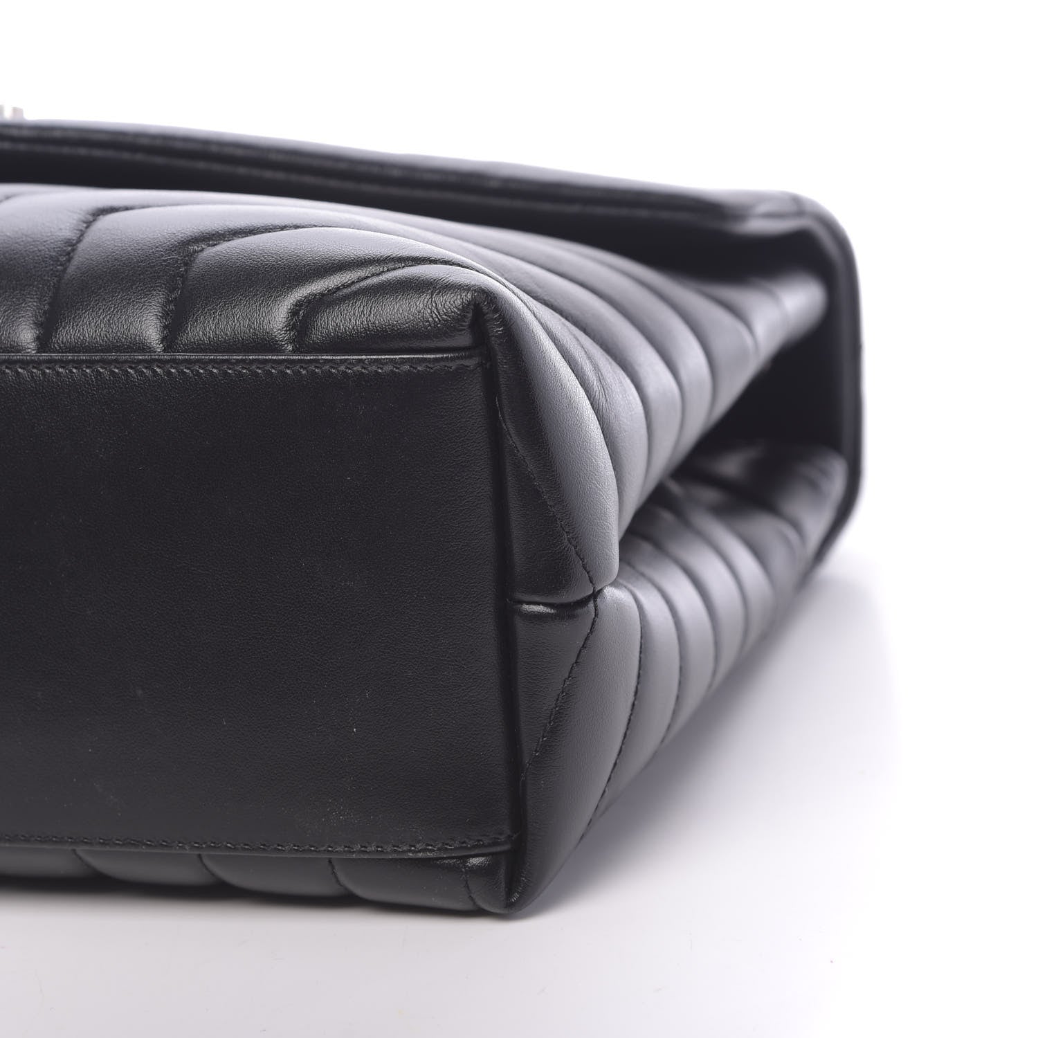 Saint Laurent Calfskin Y Quilted Monogram Medium Loulou Chain Satchel Black 9 of 10