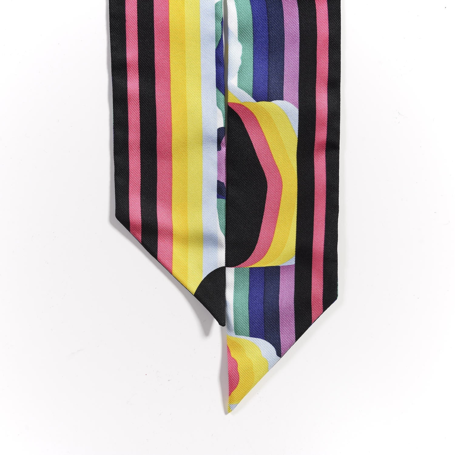 Hermes Silk Brides De Gala Shadow Twilly Black Jaune Multicolor 4 of 4