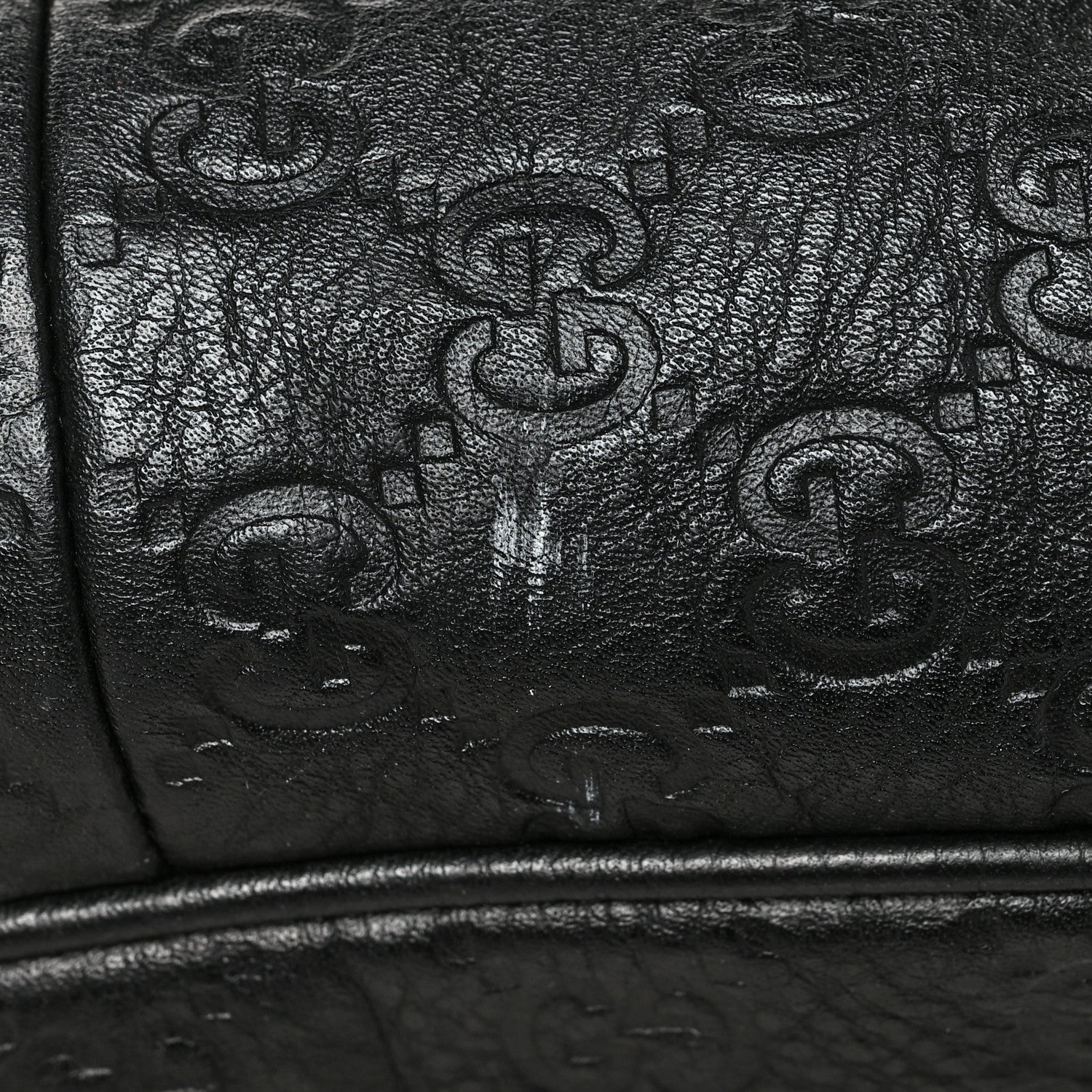 Gucci Guccissima Medium Flap Messenger Bag Black 13 of 13