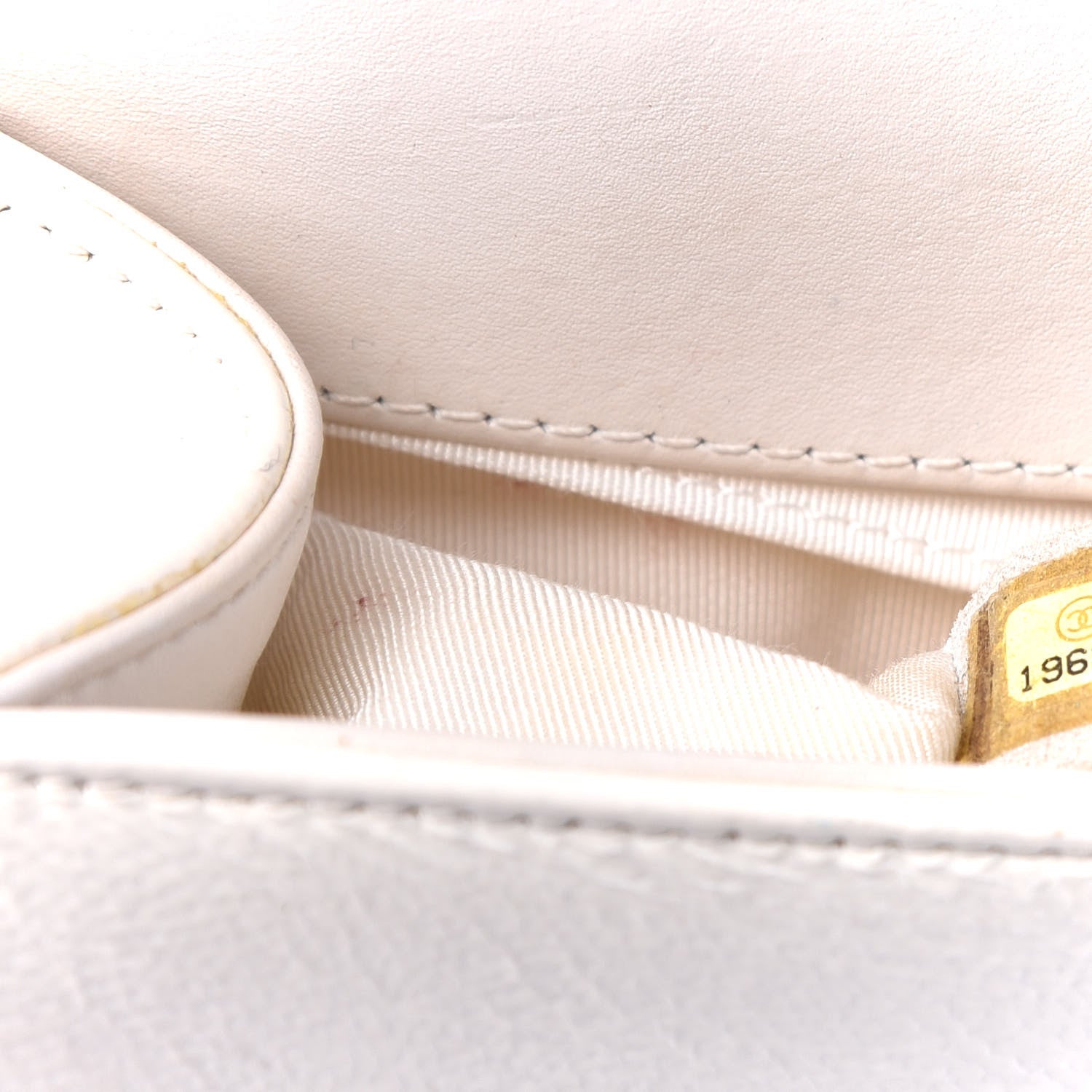 Chanel Patent Tweed Medium Boy Flap White 10 of 12