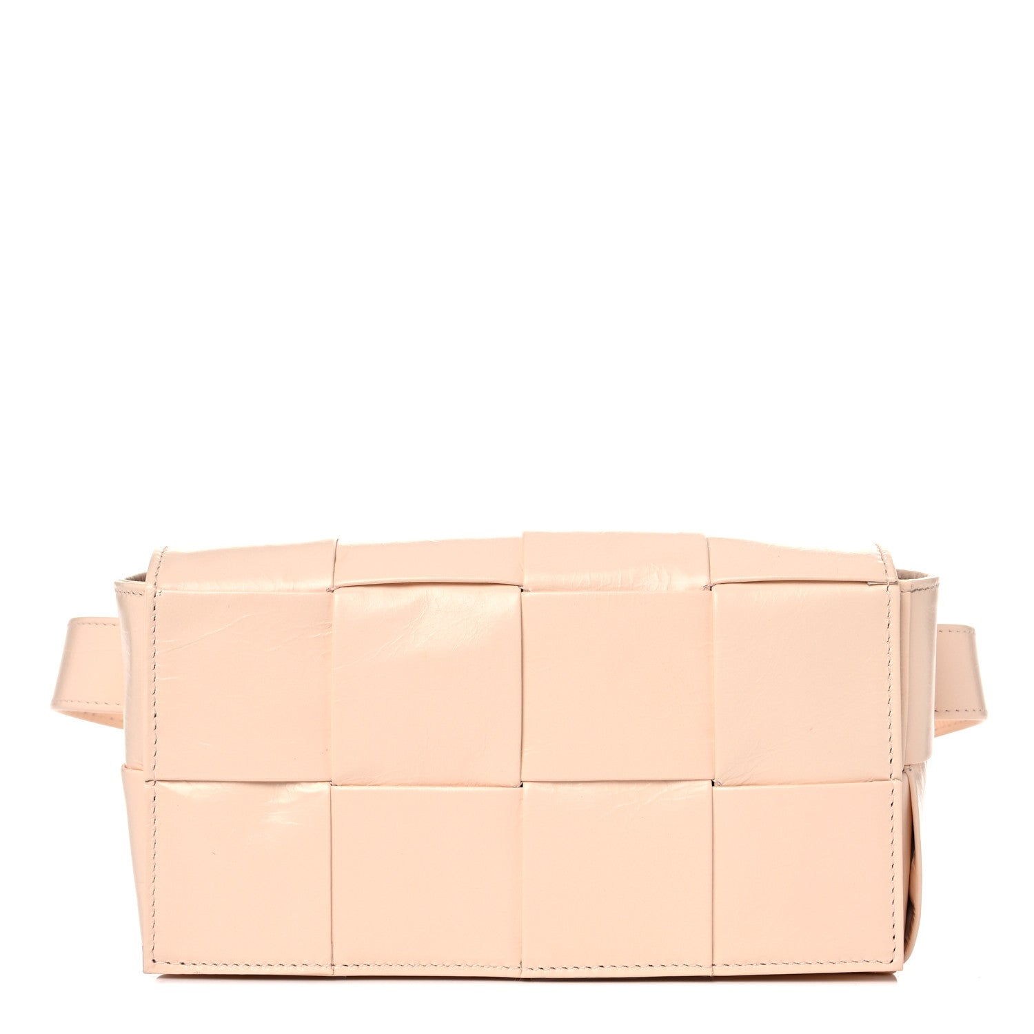 Bottega Veneta Paper Calfskin Intrecciato Cassette Belt Bag Melon Washed 1 of 9