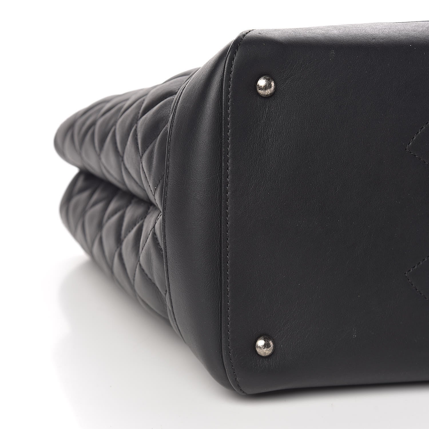 Chanel Calfskin Quilted Large Easy Shopping Tote Black 8 of 11