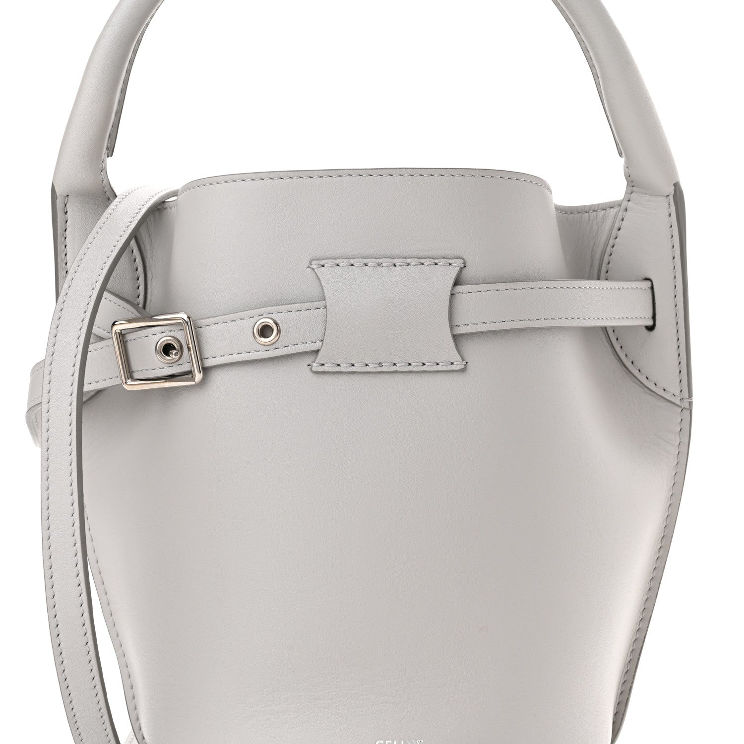Celine Smooth Calfskin Nano Big Bag Bucket Light Grey 8 of 10