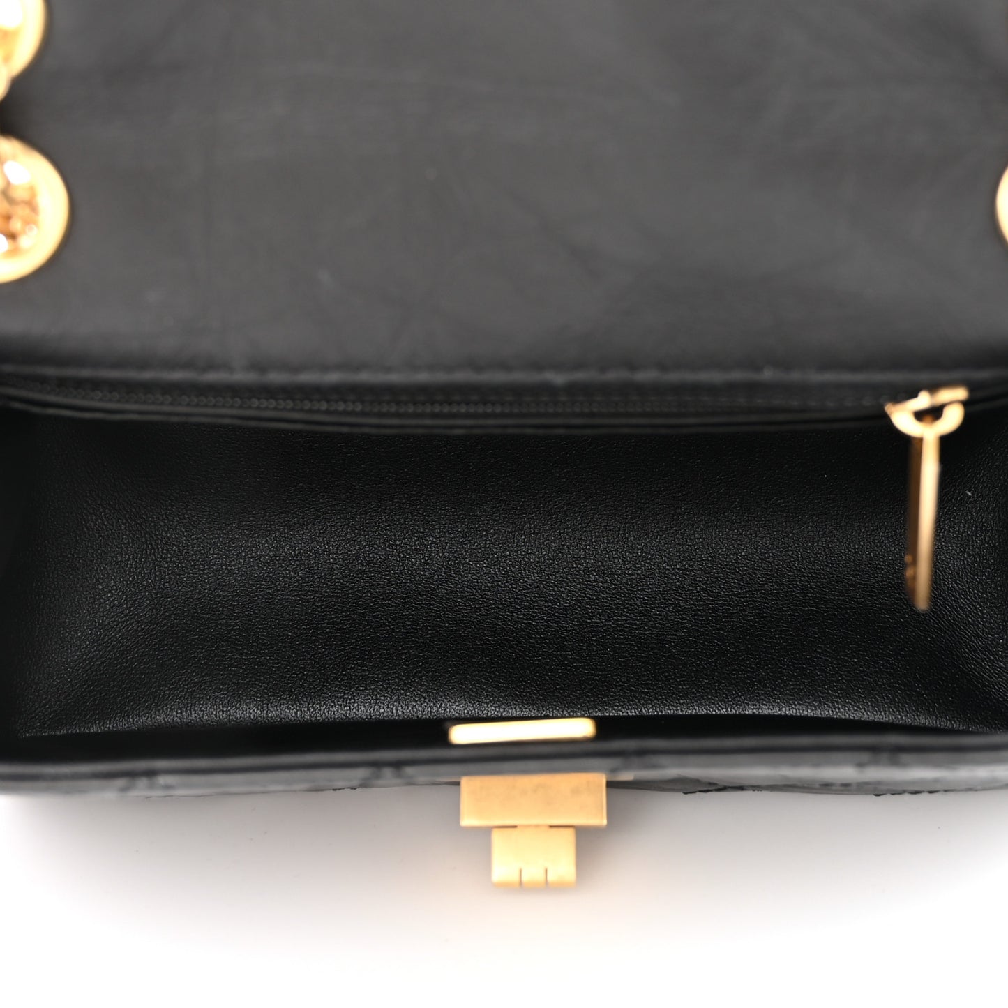 Aged Calfskin Quilted 2.55 Reissue Mini Flap Black