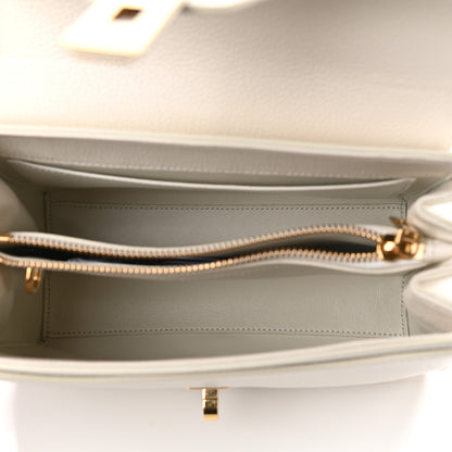 Celine Grained Calfskin Small 16 Top Handle Bag White 5 of 10