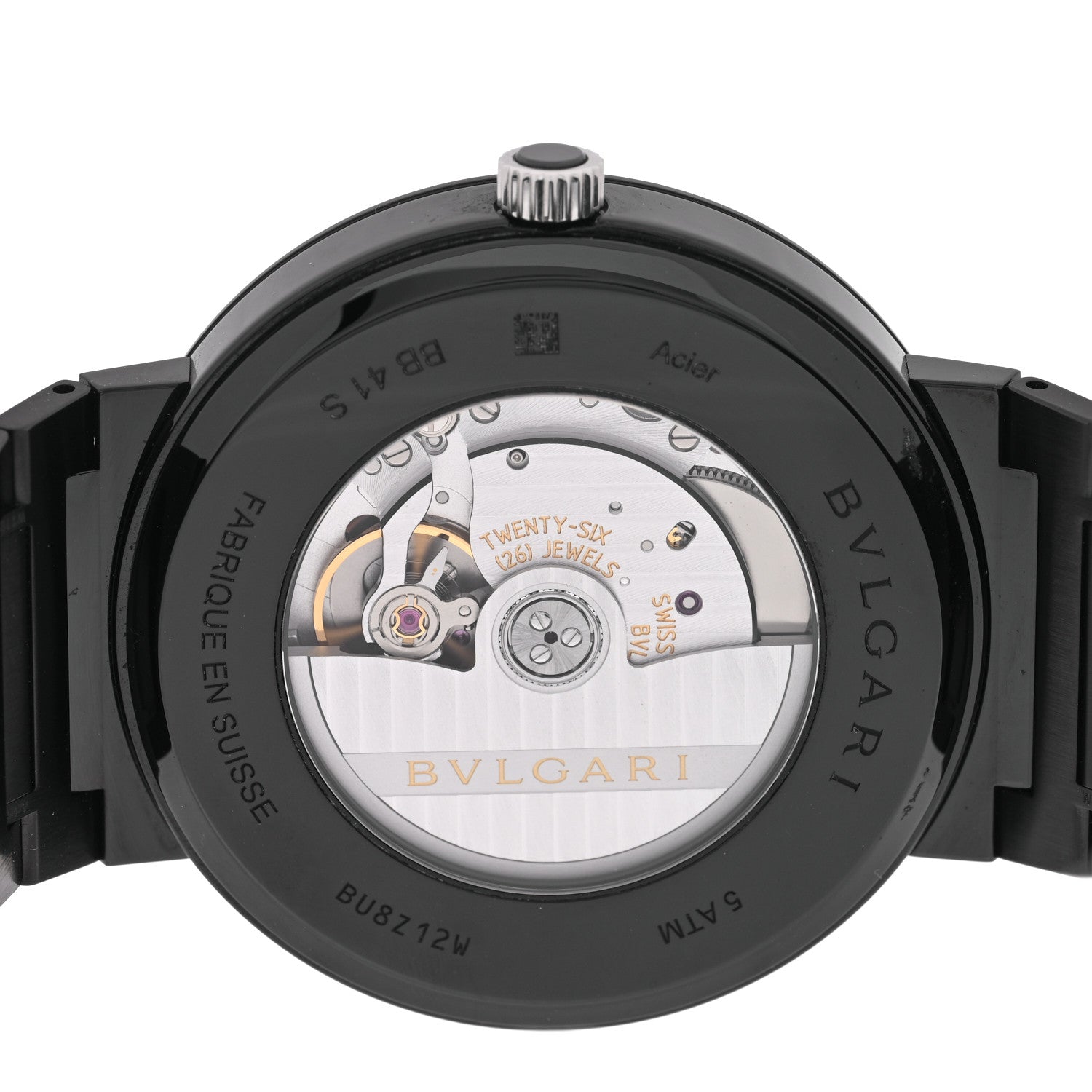 Bulgari Stainless Steel 41mm Automatic Watch Black 4 of 5