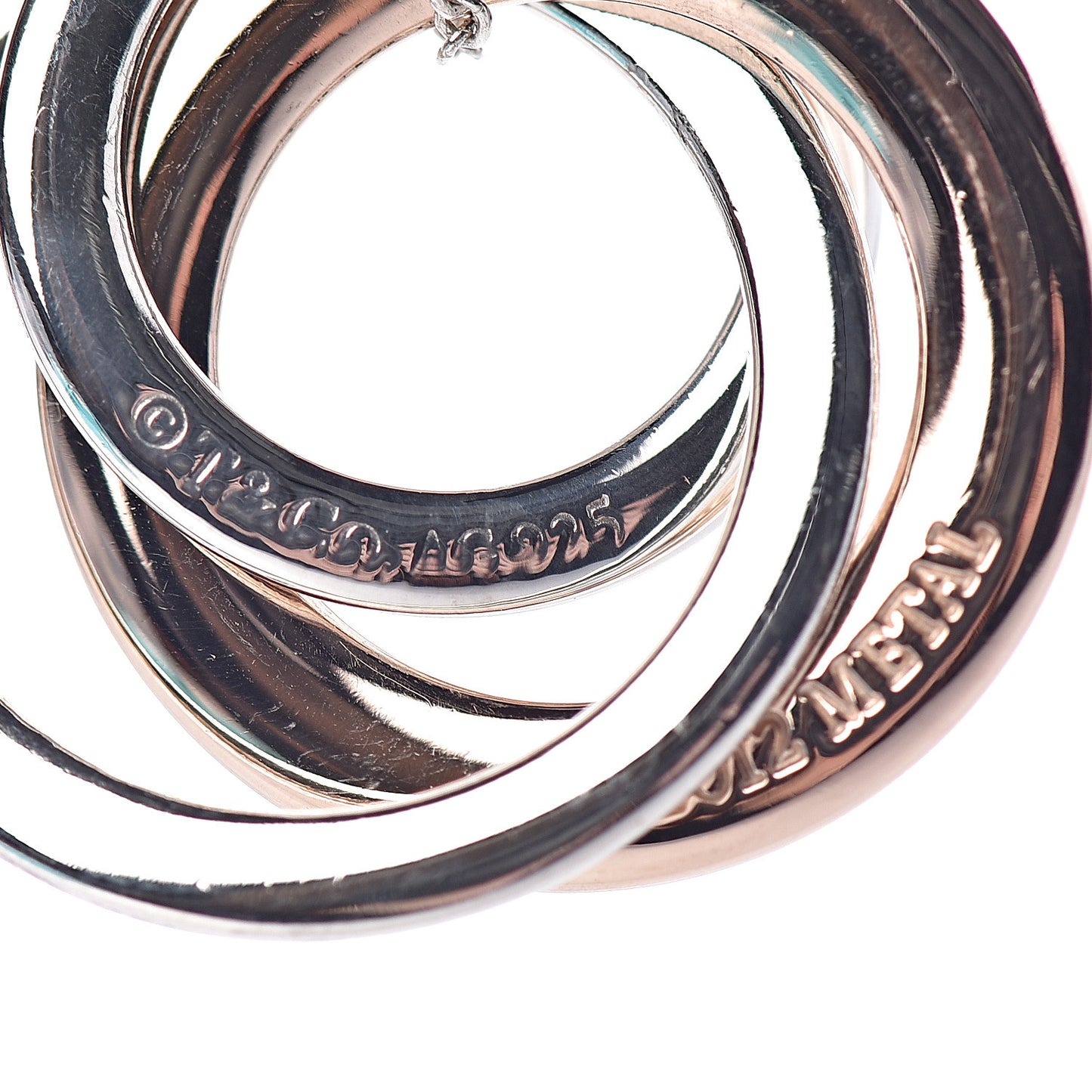 Sterling Silver Rubedo 1837 Circles Pendant Necklace