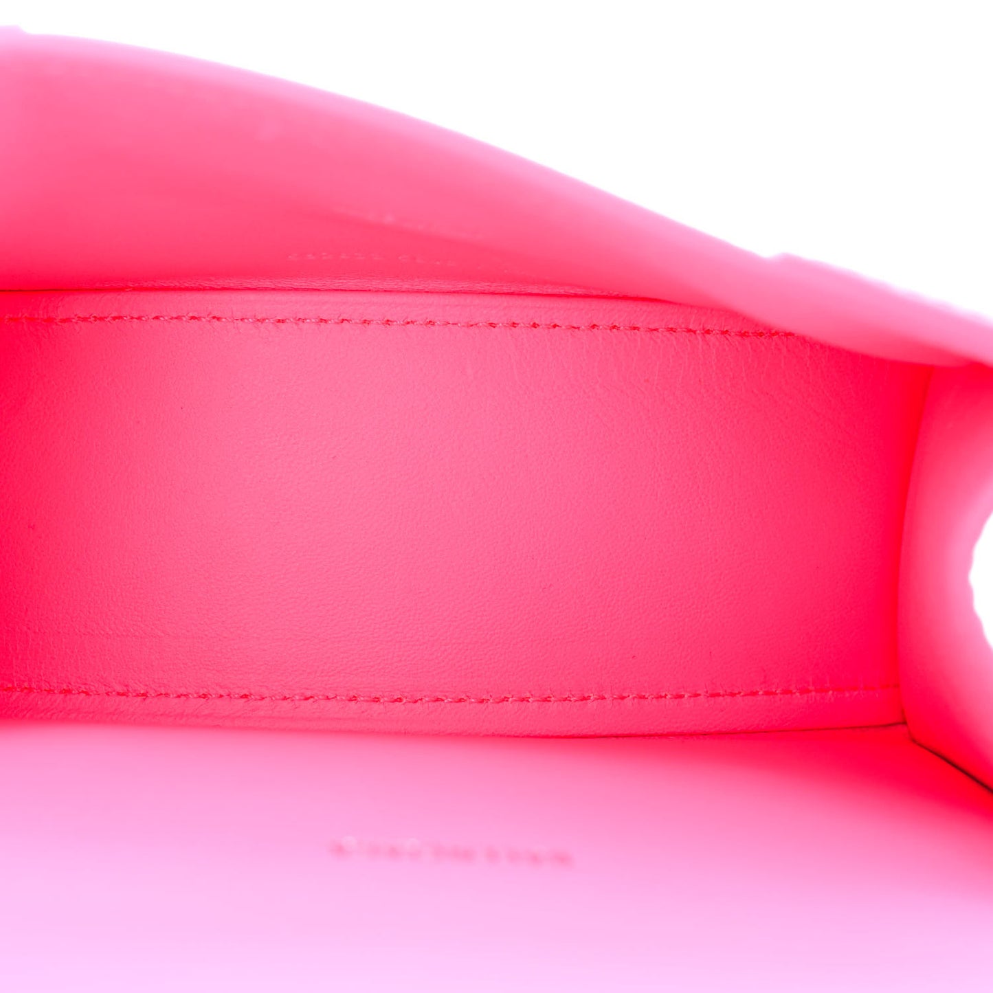 Shiny Box Calfskin Hourglass Top Handle Bag XS Hot Pink