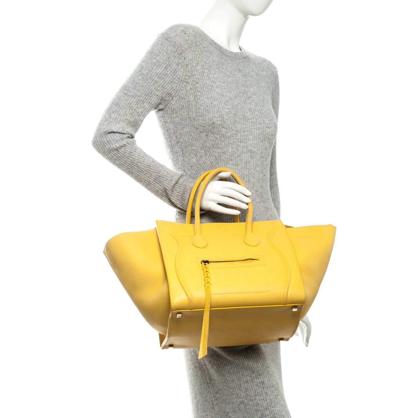 Supple Calfskin Medium Phantom Luggage Sun Yellow