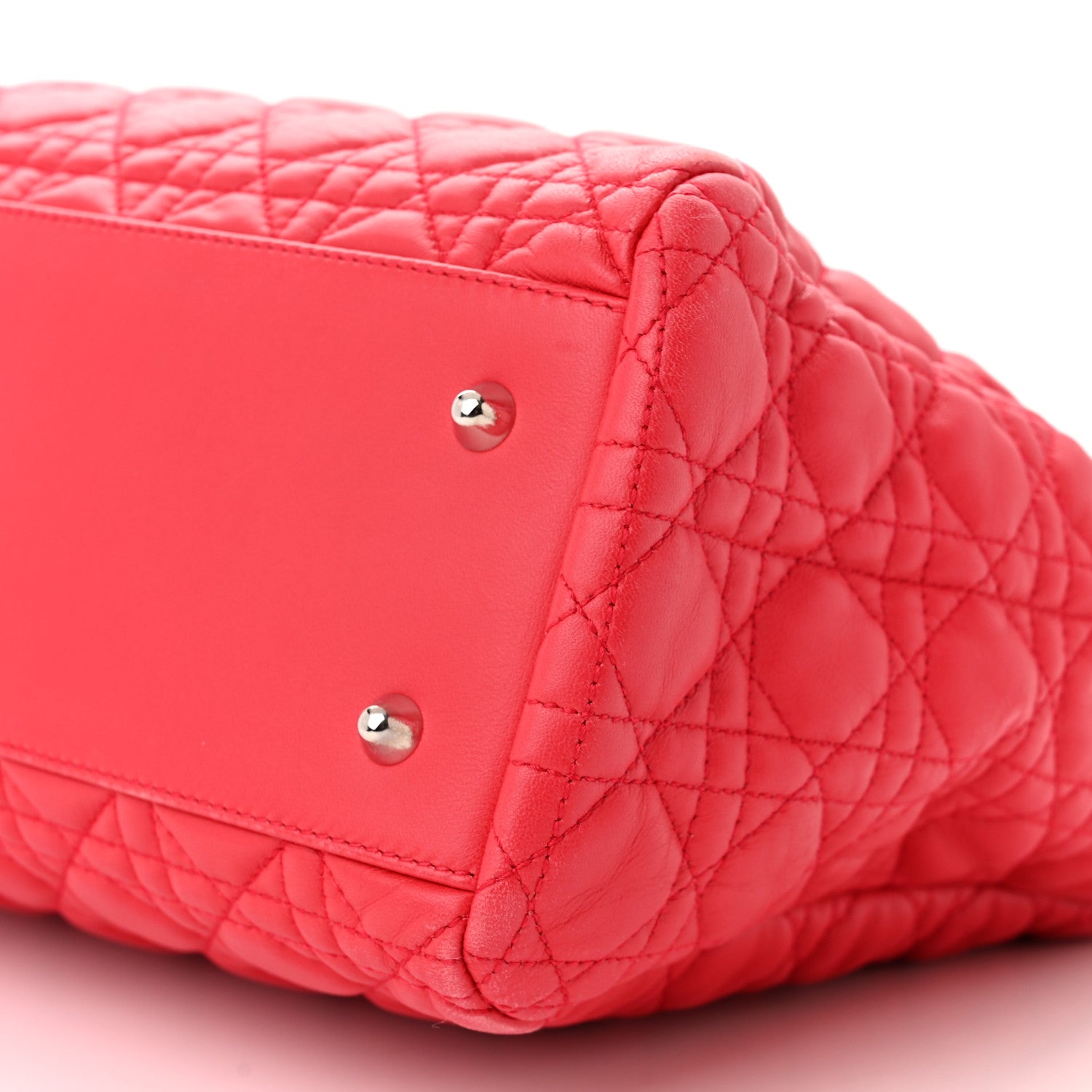 Christian Dior Lambskin Cannage Large Dior Soft Shopping Tote Red 10 of 10