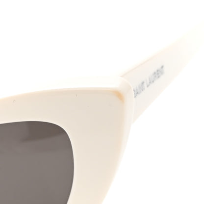 Saint Laurent Acetate Lily Cat Eye Sunglasses SL213 White 8 of 10