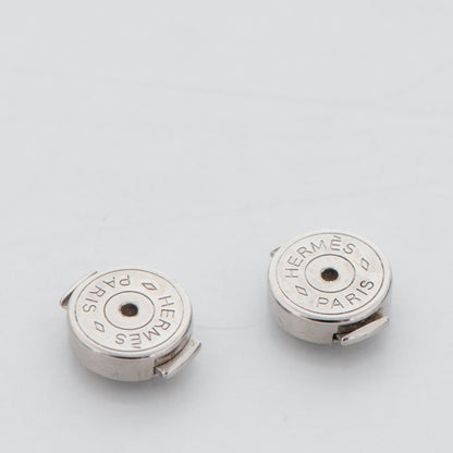 Hermes Palladium Lacquered Pop H Earrings Ecru 4 of 4