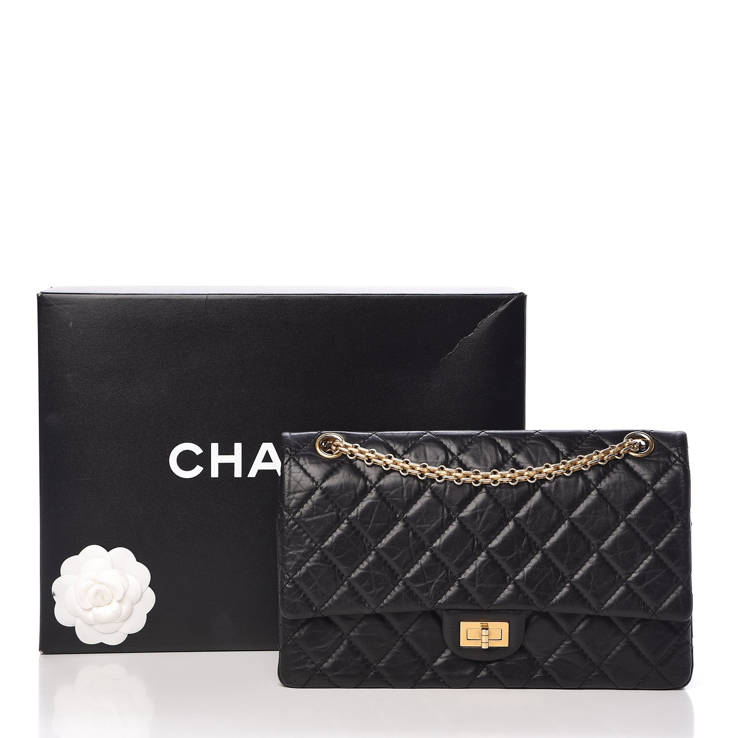 Chanel Aged Calfskin Quilted 2.55 Reissue 226 Flap Black 11 of 11