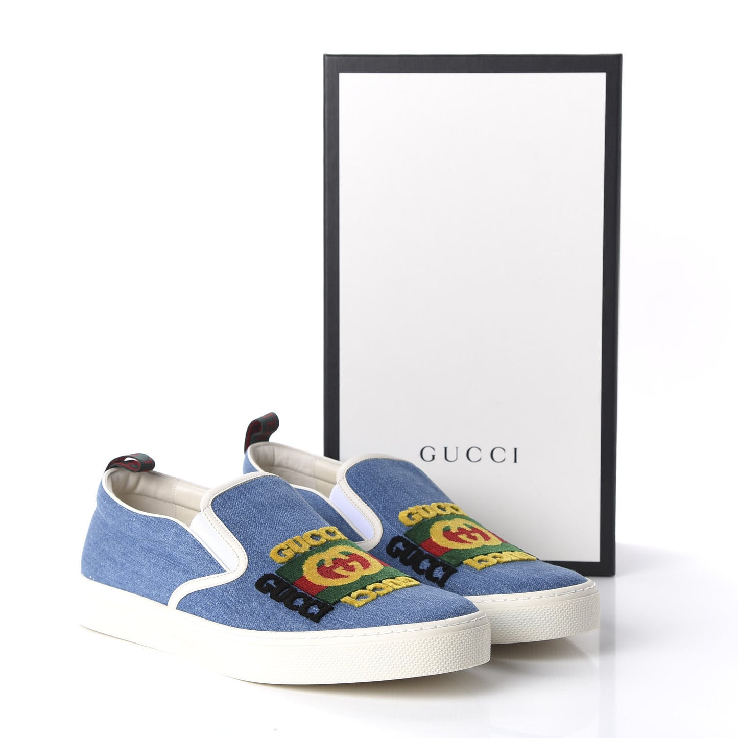 Kura Denim Logo Embroidered Mens Slip On Sneakers 12 Blue