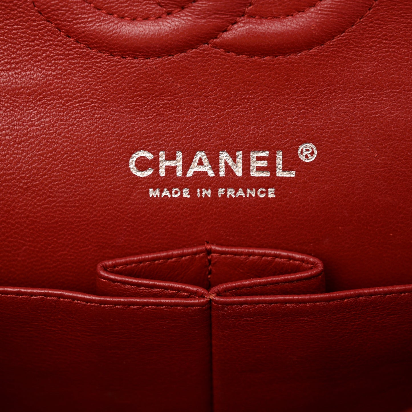 Caviar Quilted Medium Double Flap Red