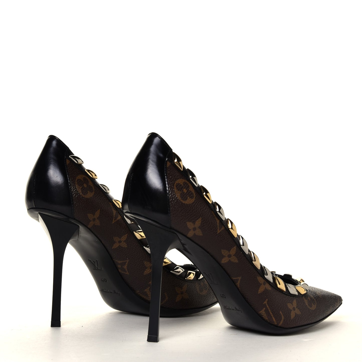 Calfskin Monogram Eldorado Pumps 40 Cacao