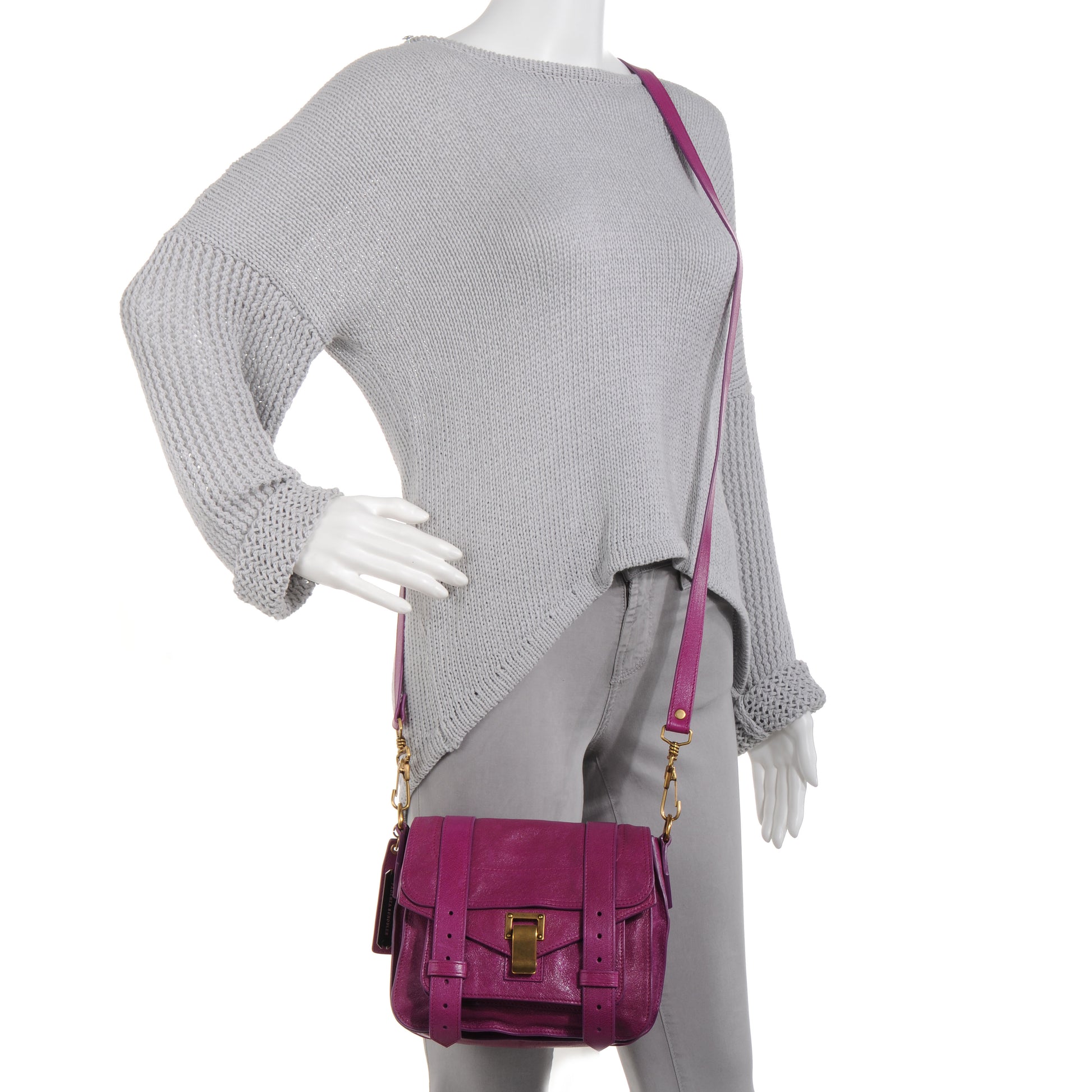 Proenza Schouler Leather PS1 Crossbody Pouch Orchid 2 of 11