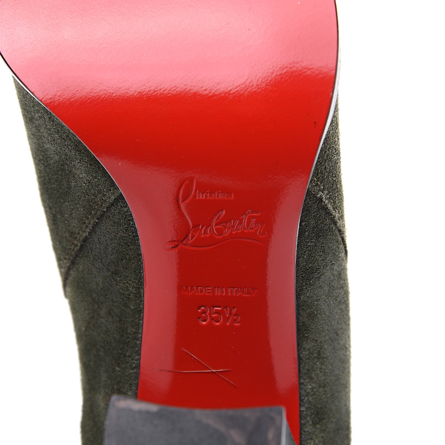 Christian Louboutin Crosta Verabotta 85 Chelsea Boots 35.5 Green 6 of 8