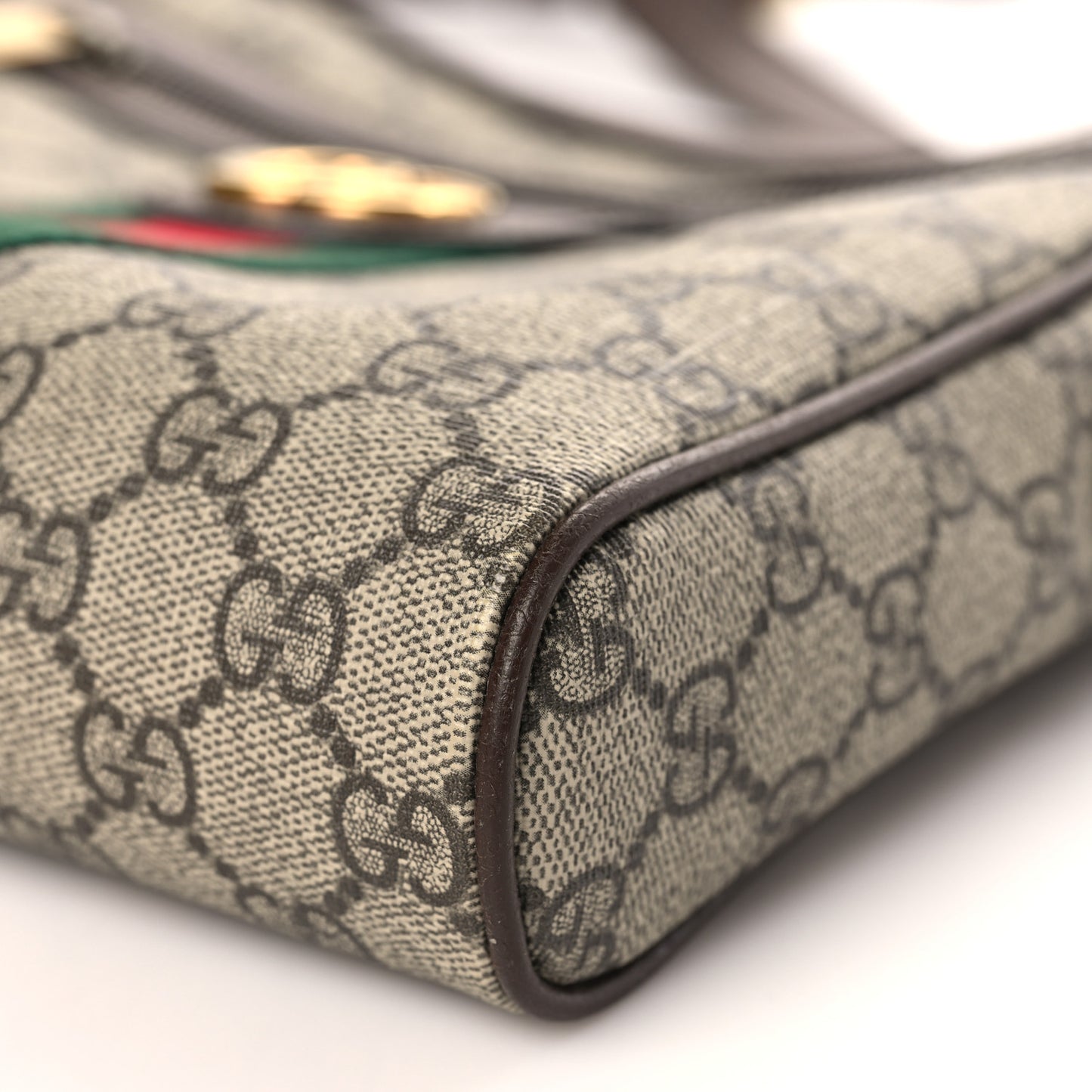 GG Supreme Monogram Web Small Ophidia Messenger Bag Brown