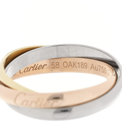 Cartier 18K Pink Yellow White Gold Small Trinity Ring 58 8.25 4 of 4
