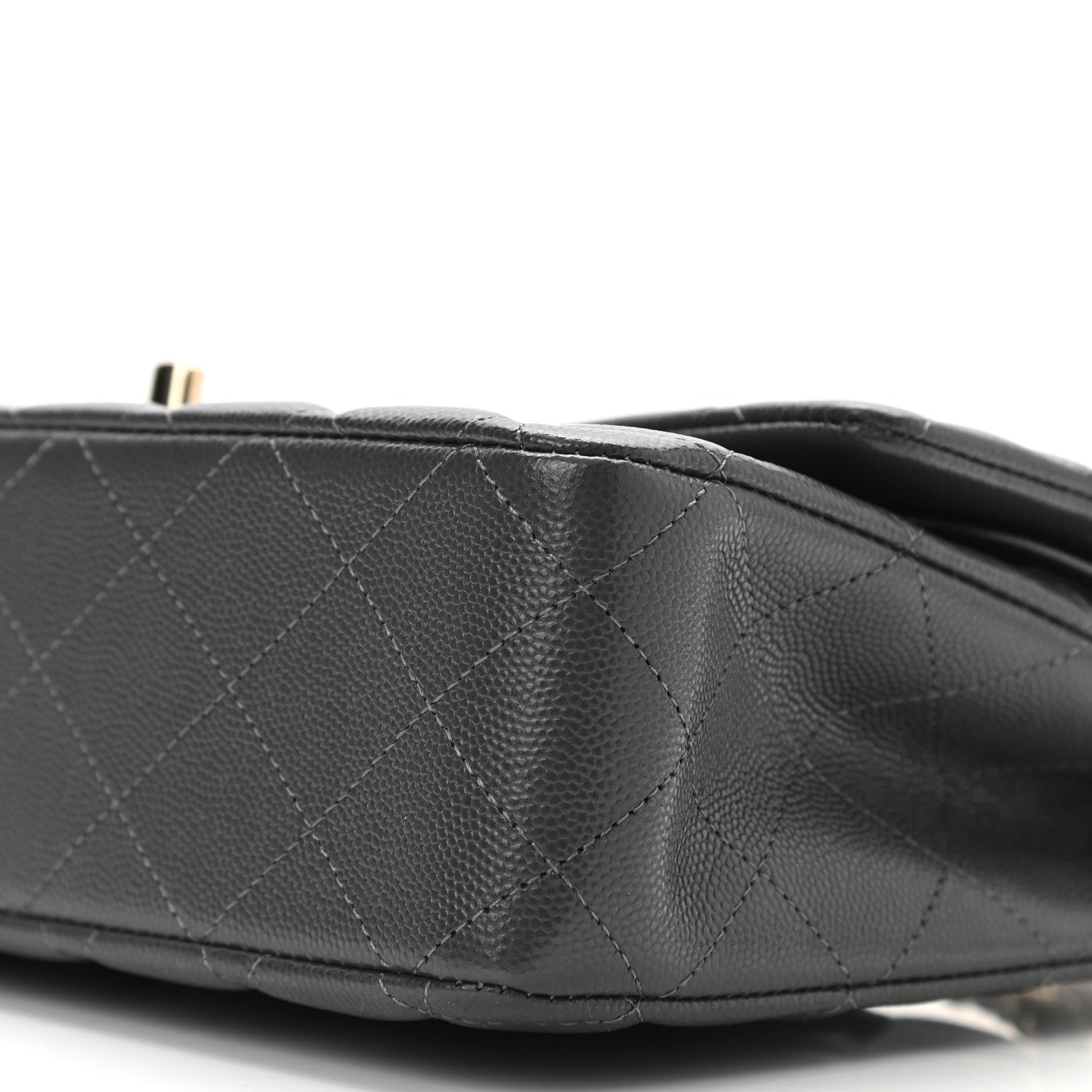 Chanel Caviar Quilted Medium Double Flap Dark Grey 10 of 11