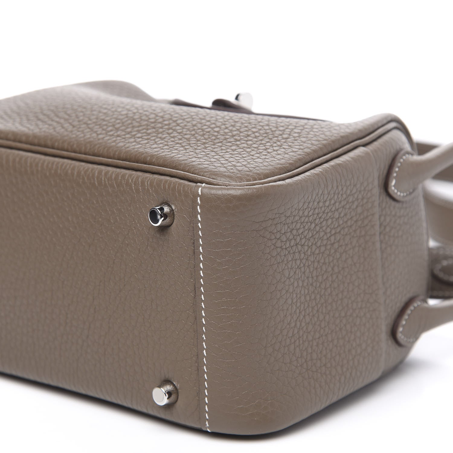 Hermes Taurillon Clemence Mini Lindy 20 Etoupe 8 of 8