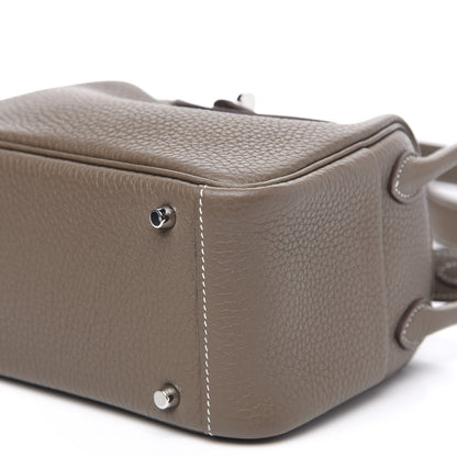 Hermes Taurillon Clemence Mini Lindy 20 Etoupe 8 of 8