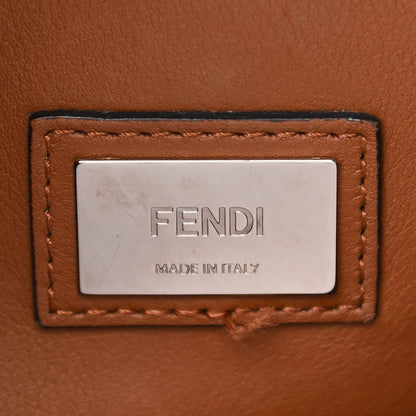 Fendi Calfskin Lace Up Medium Peekaboo Iconic Satchel Cognac 6 of 17