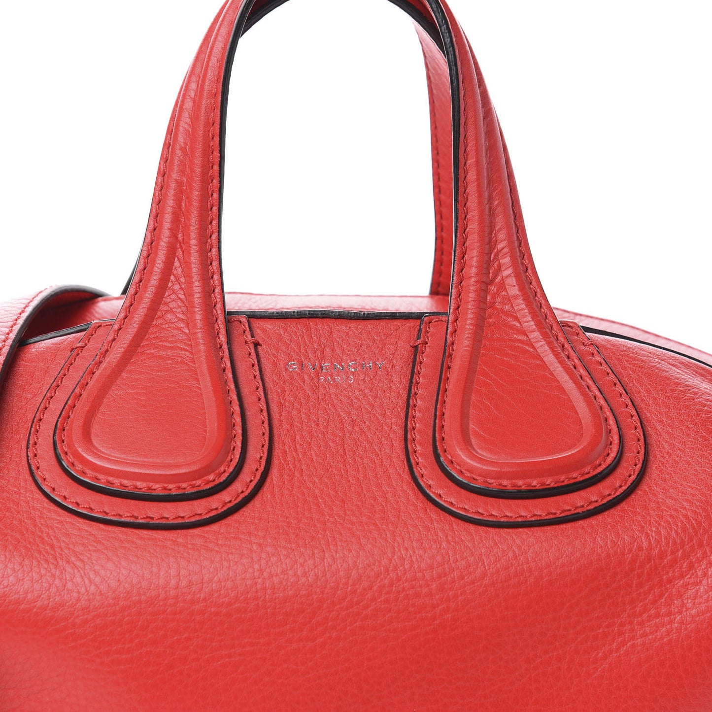 Pebbled Calfskin Small Nightingale Red