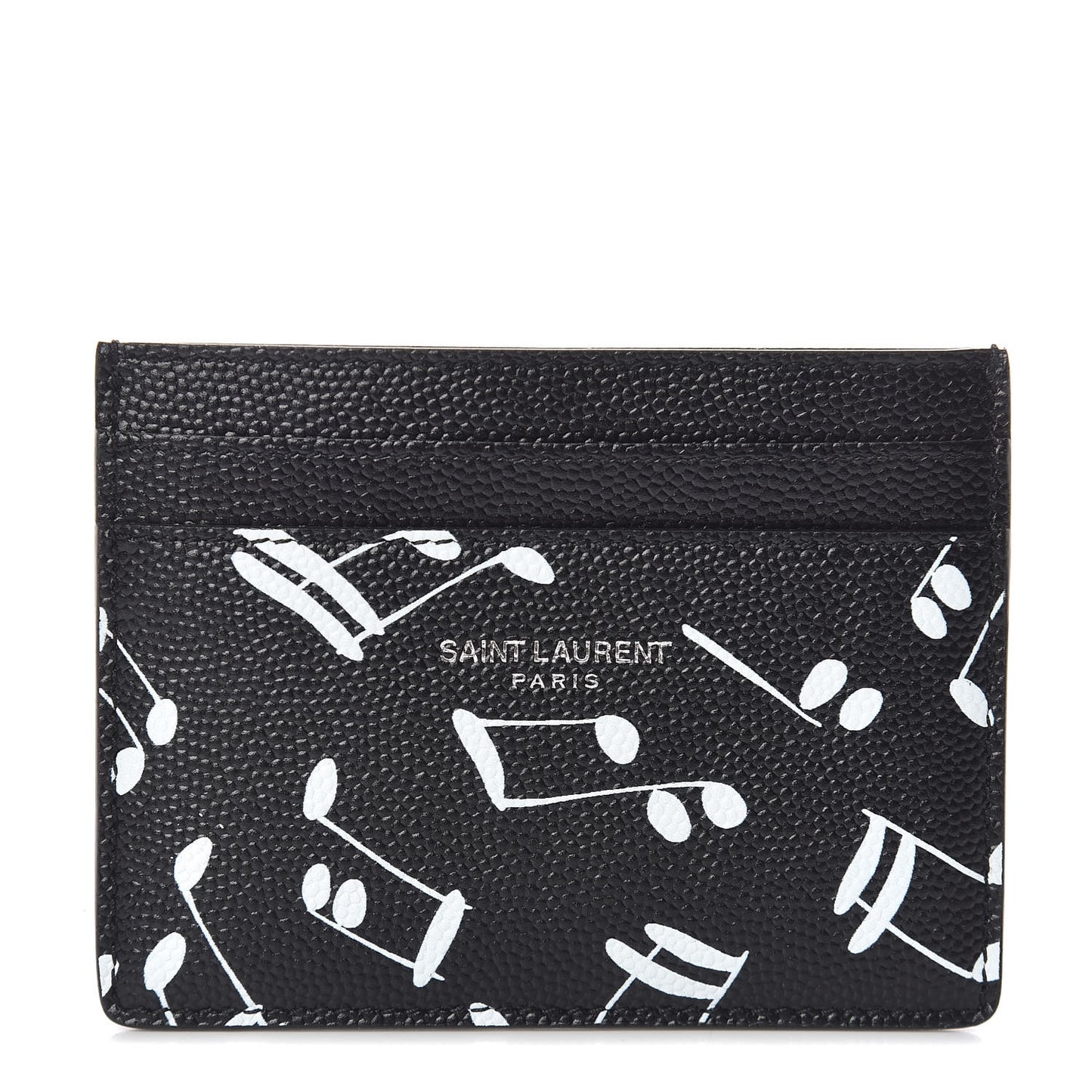 Grain de Poudre Musical Notes Credit Card Case Black