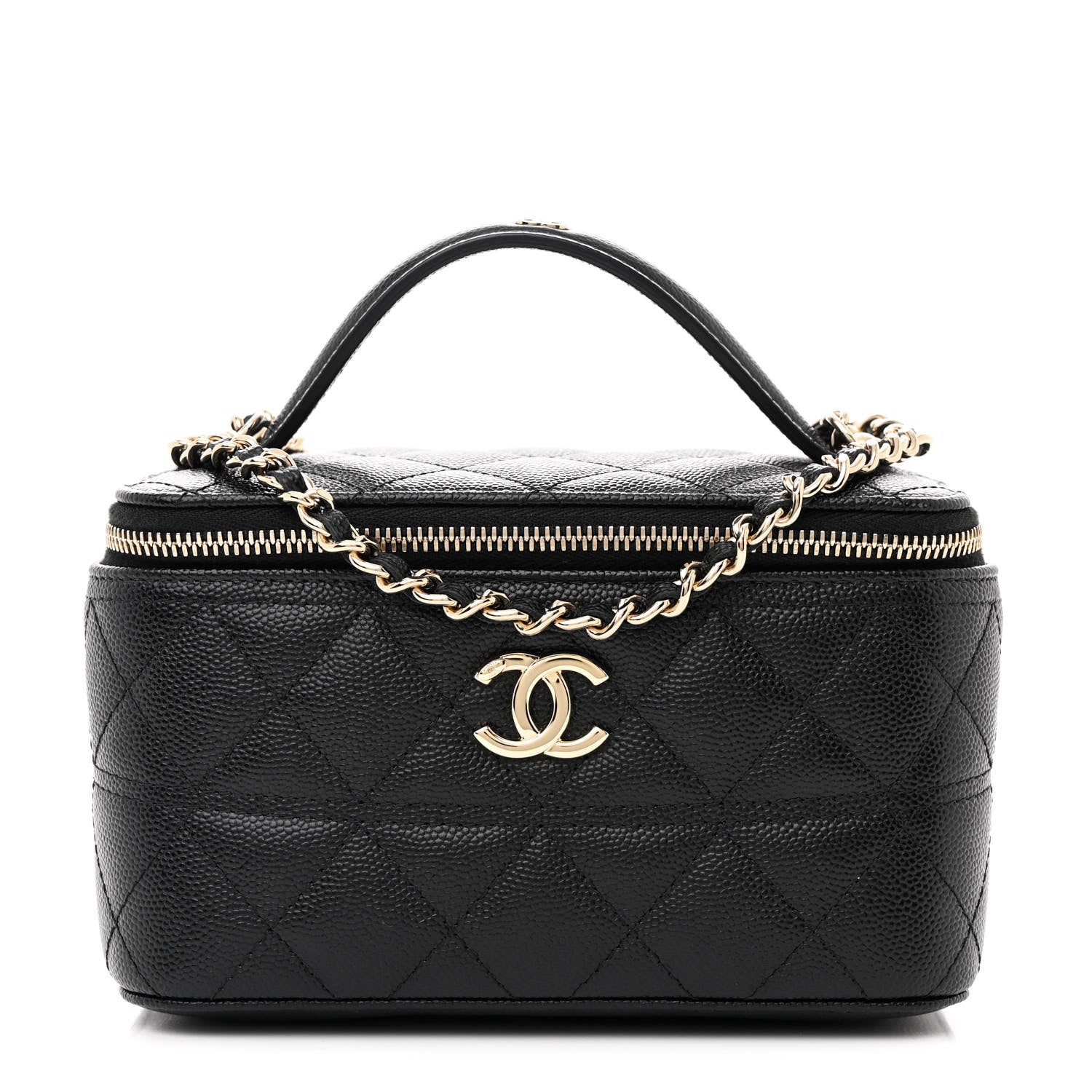 Chanel Caviar Quilted Trendy Handle Mini Vanity Black 1 of 11