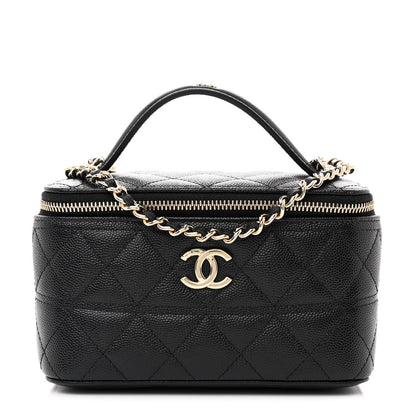 Chanel Caviar Quilted Trendy Handle Mini Vanity Black 1 of 11