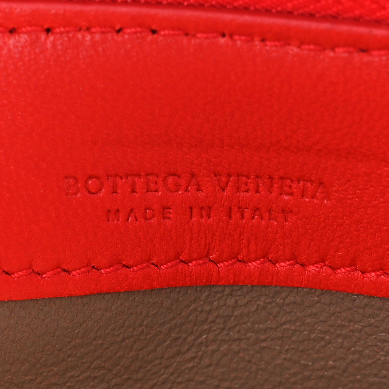 Nappa Intrecciato Wristlet Zip Wallet Red