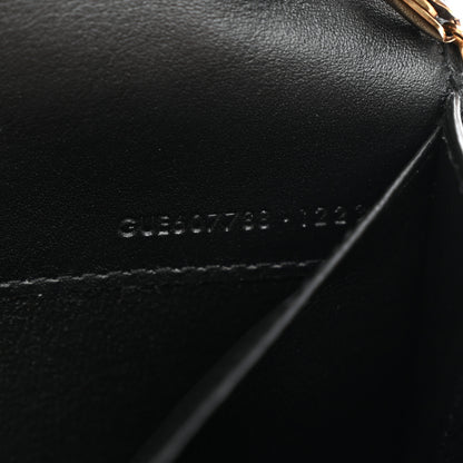 Saint Laurent Crinkled Calfskin Uptown Chain Wallet Black 7 of 11