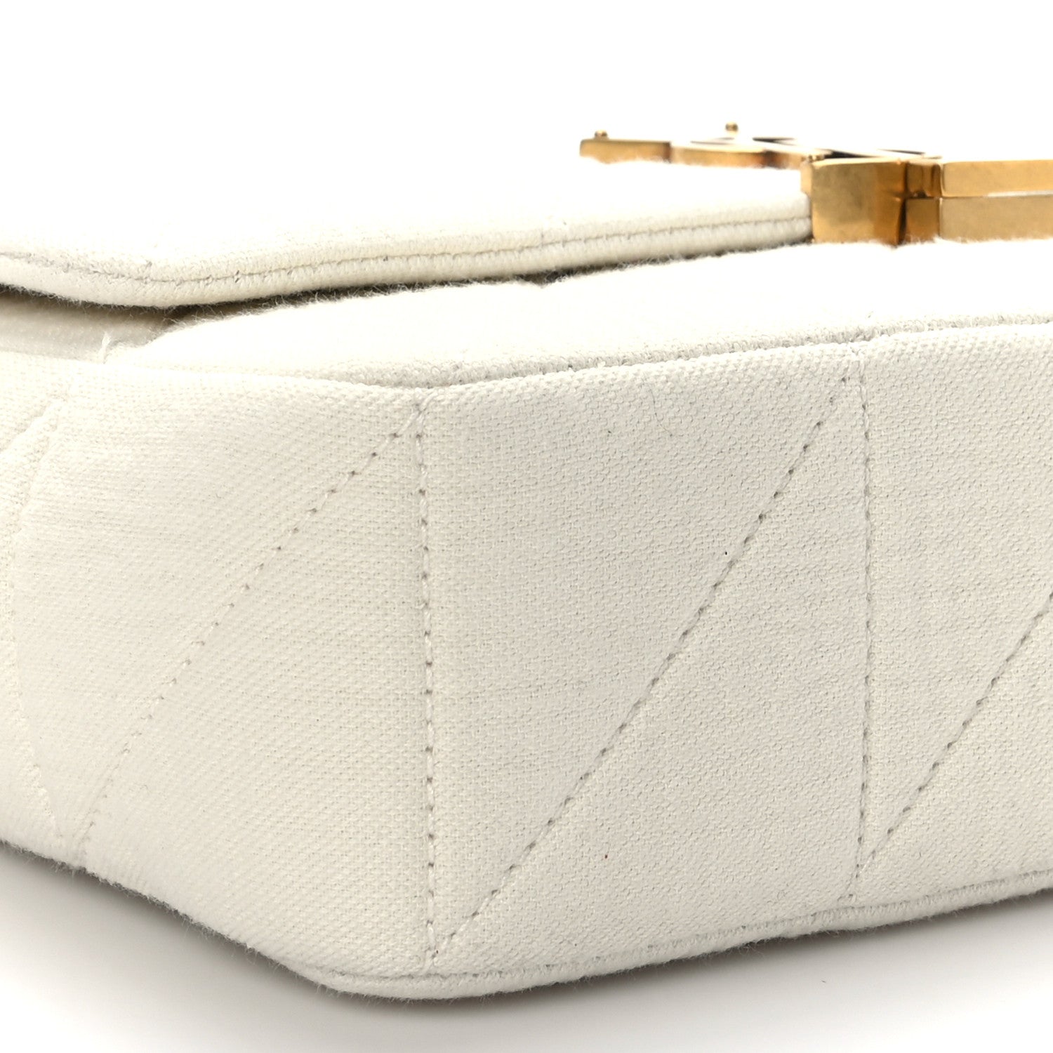 Saint Laurent Crinkle Cotton Patchwork Monogram Medium Jamie Vanilla Ice 8 of 9