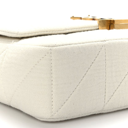 Saint Laurent Crinkle Cotton Patchwork Monogram Medium Jamie Vanilla Ice 8 of 9