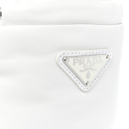 Prada Nappa Metal Triangle Logo Padded Moon Boots 40 White 9 of 10
