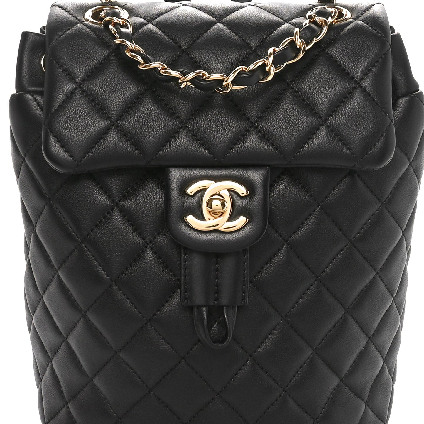 Calfskin Quilted Mini Urban Spirit Backpack Black