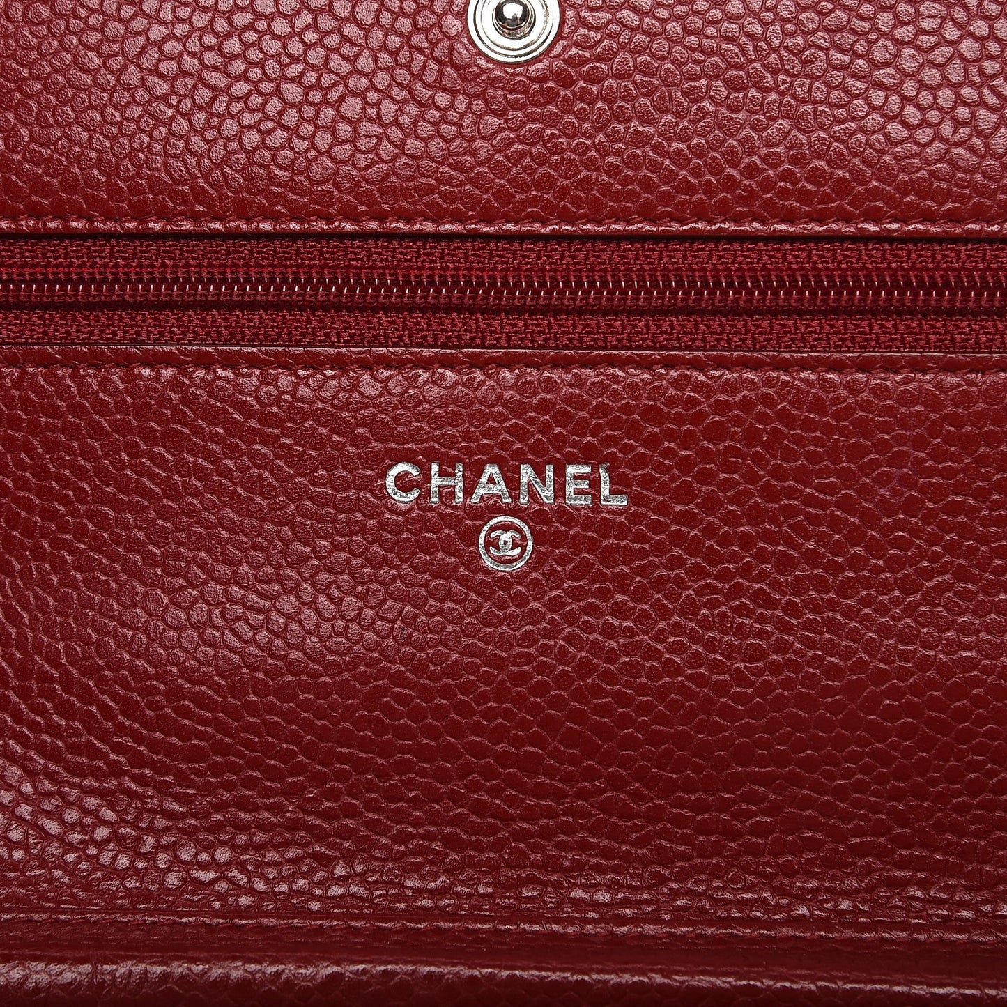 Caviar Quilted Wallet On Chain WOC Red