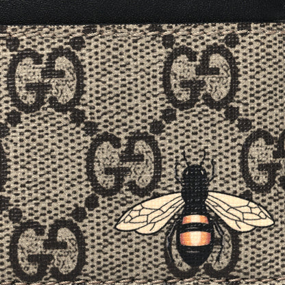 Gucci GG Supreme Monogram Bee Print Card Holder Black 7 of 7