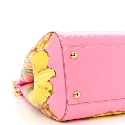 Dolce & Gabbana Dauphine Pineapple Print Small Miss Sicily Satchel Rosa 11 of 12