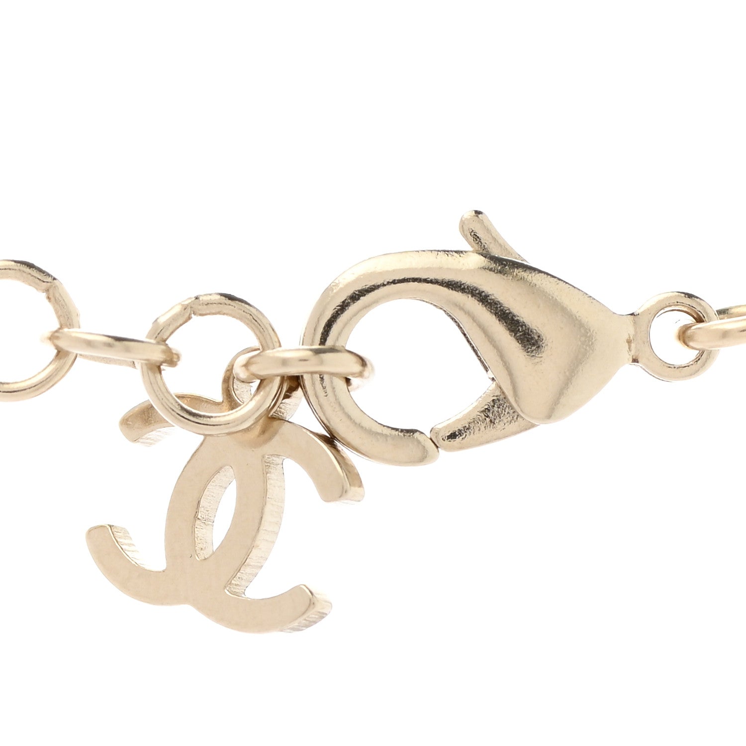 Chanel Pearl Crystal CC Star Choker Necklace Gold 5 of 6